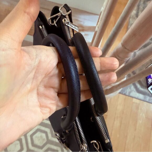 Michael Kors Sutton Medium Saffiano Leather Satchel in Black - Picture 11 of 15